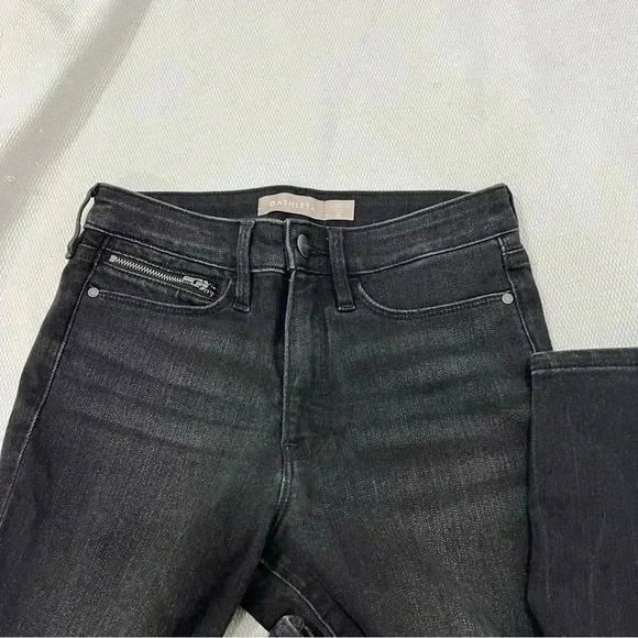 Athleta Carbon Wash Black Ultra Skinny Zip Ankle Sculptek Jeans Size 0 - Picture 3 of 12